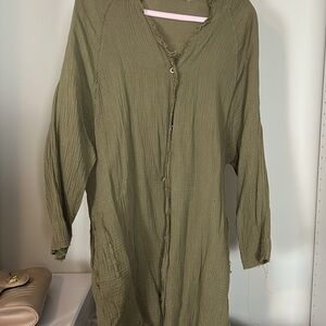 Olive Green Long Sleeve Cardigan